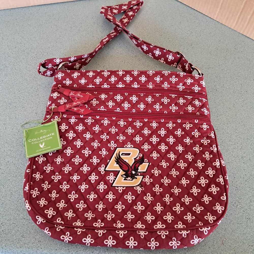 Vera Bradley Triple Zip Hipster Cross Body Purse Boston College Eagles NWT
